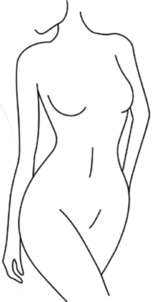 Eine feine Silhouette einer Frau